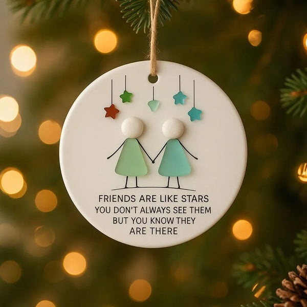 Sea Glass Art Friendship Ornament
