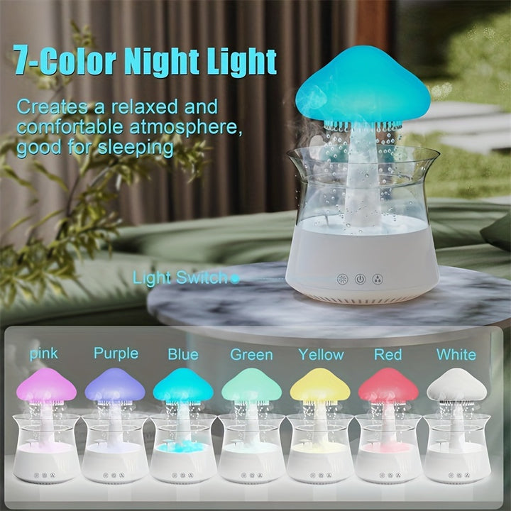 Rain Lamp Cloud Humidifier Water Drip Rain Sounds for Sleeping - FOFOPO