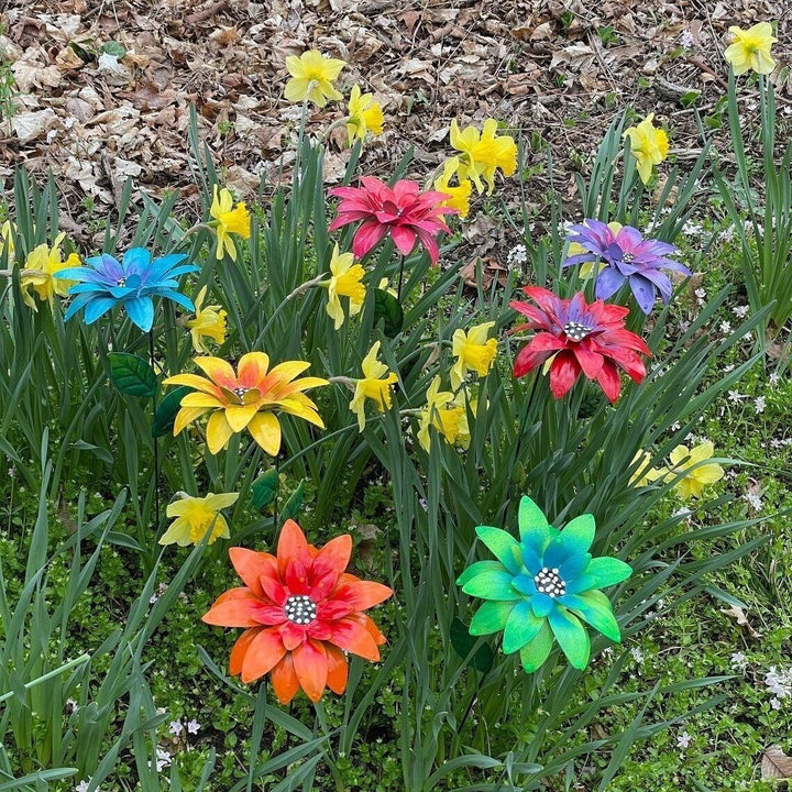 Metal Flowers Garden Stakes - FOFOPO