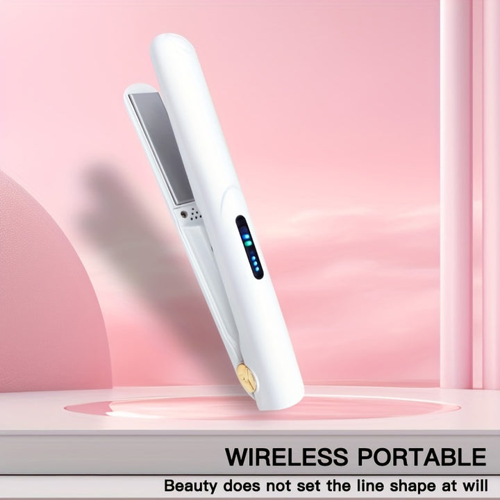 Mini wireless charging electric clip board USB small clip board Mini portable curling stick bangs straight clip - FOFOPO