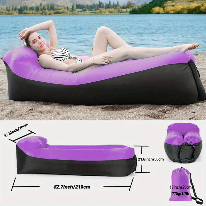 Inflatable Lounger Air Sofa Hammock - Portable, Waterproof & Leakproof - FOFOPO