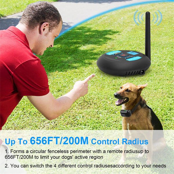 Wireless Dog Fence Electric Waterproof Intelligent Training Collar for 1/2/3 Dogs - FOFOPO