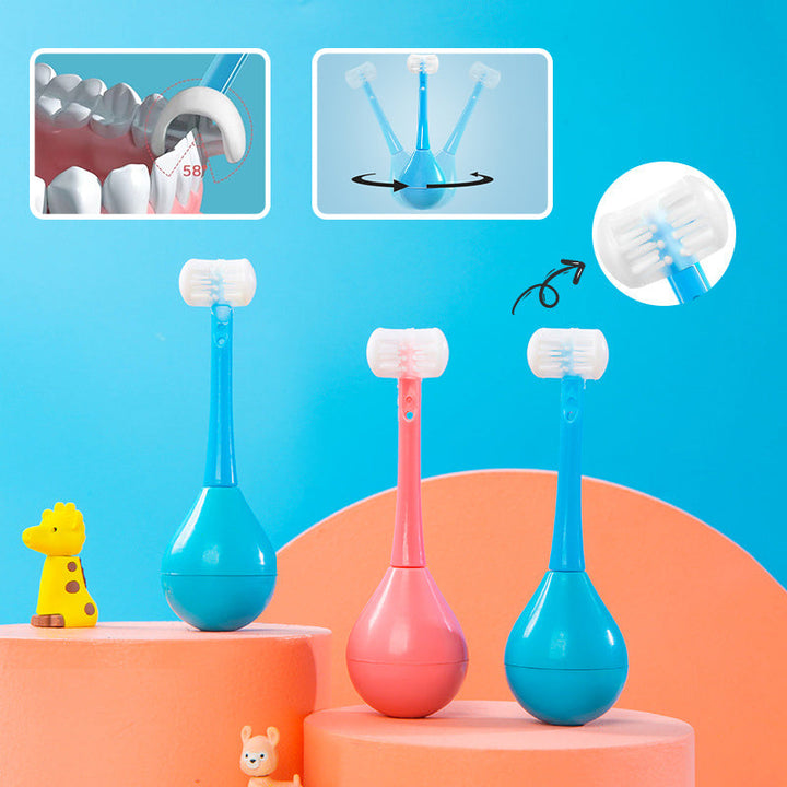 Novelty Cute Tumbler Three-sided Children‘s’ Toothbrush - FOFOPO