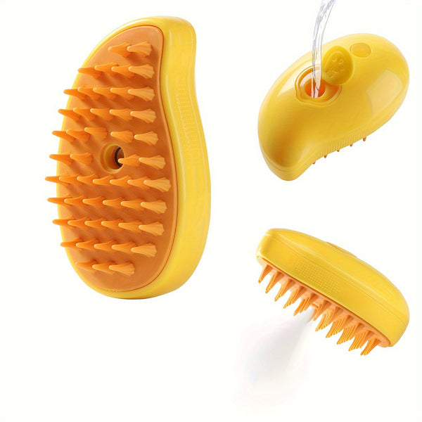 3 In 1 Steamy Cat Brush, Pet Hair Removal Brush For Cats - FOFOPO