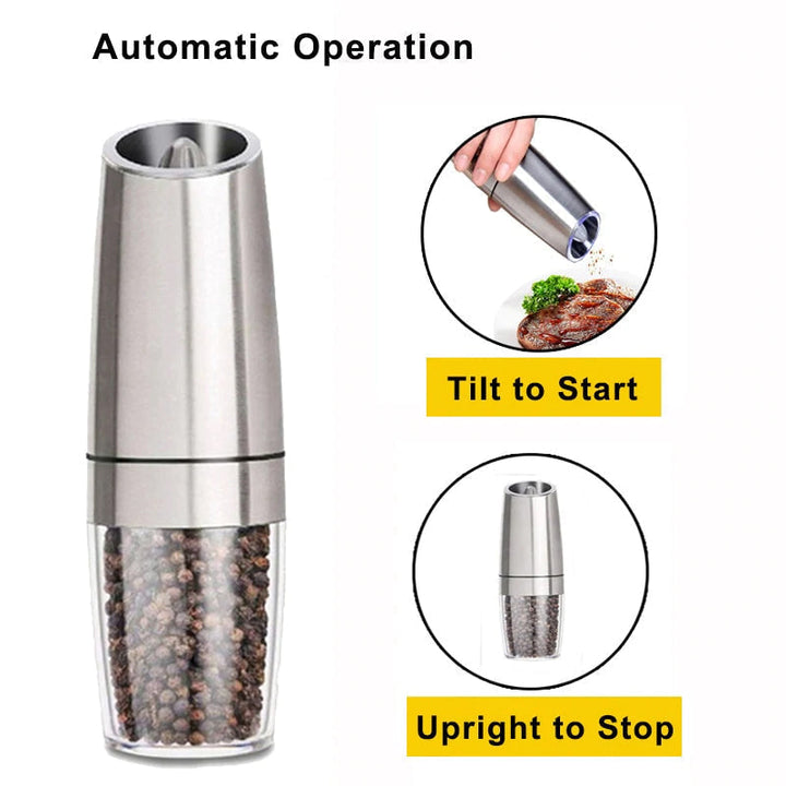 Automatic Electric Gravity Induction Salt and Pepper Grinder - FOFOPO