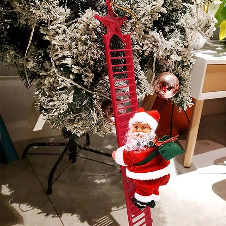 Electric Santa Claus Climbing Ladder with Music - FOFOPO