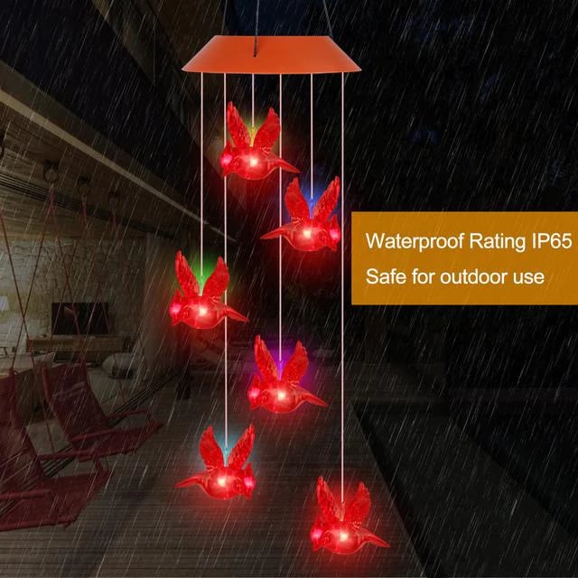 Solar Cardinal Wind Chime Light - FOFOPO