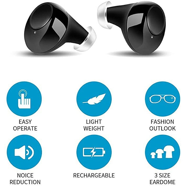 Invisible Rechargeable ITE Mini Hearing Aid - FOFOPO