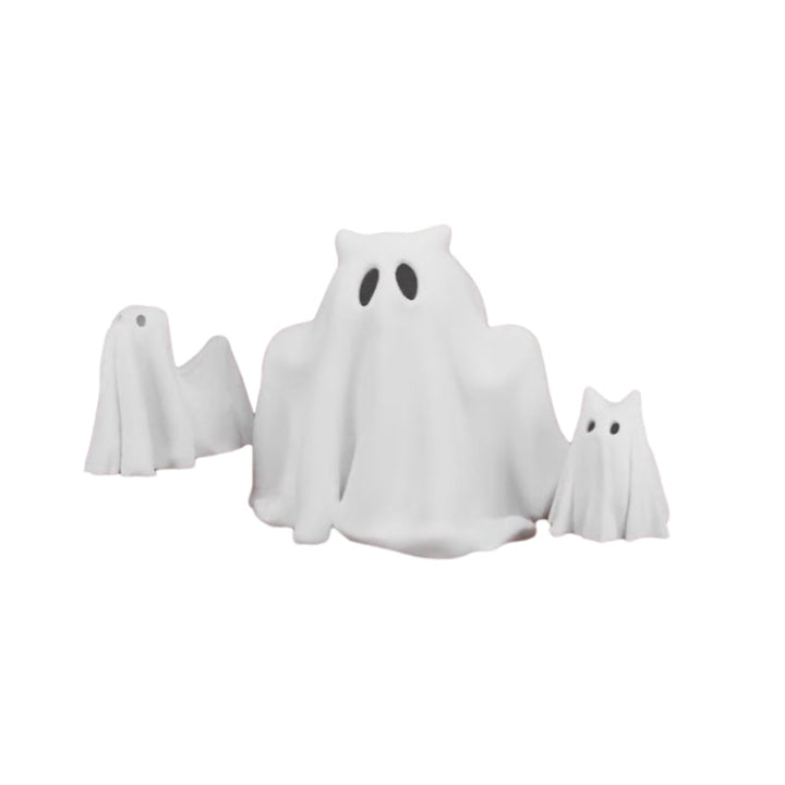 Cute Halloween Horned Ghost with - FOFOPO