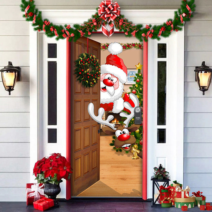 Nightmare Before Christmas Outdoor Decorations Props Christmas Elves Door Cover - FOFOPO