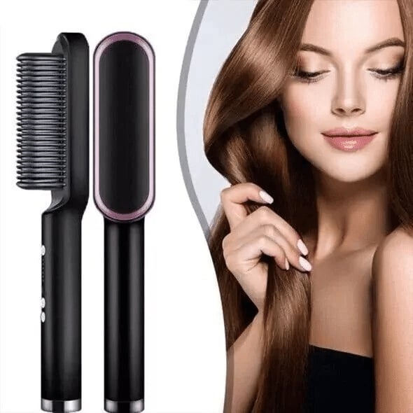 2 in 1 Negative Ion Hair Straightener Styling Comb - FOFOPO