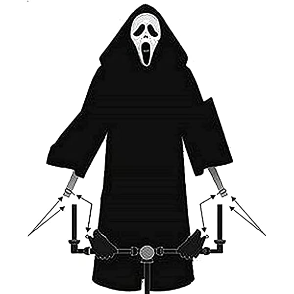 Ghostface Scream Scarecrow. Screaming Scarecrow Wind. Halloween Scary Grim Reaper Garden Decoration Outdoor Halloween Scream Ghost Decor Halloween Horrifying Decor - FOFOPO