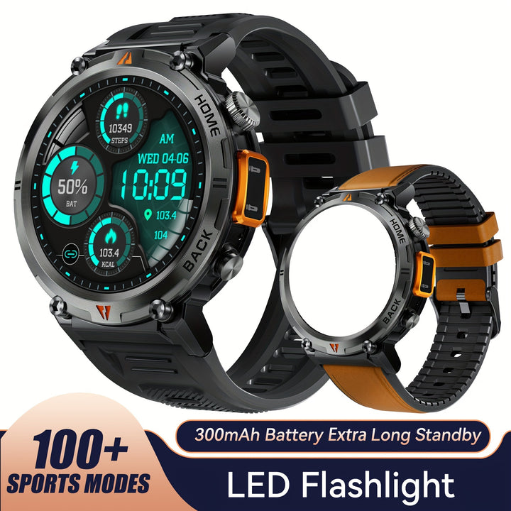 Sports Smart Watch For Men: LED Lighting, Answer/Make Calls, Outdoor Sports Watch, Fitness Tracker, Pedometer - FOFOPO