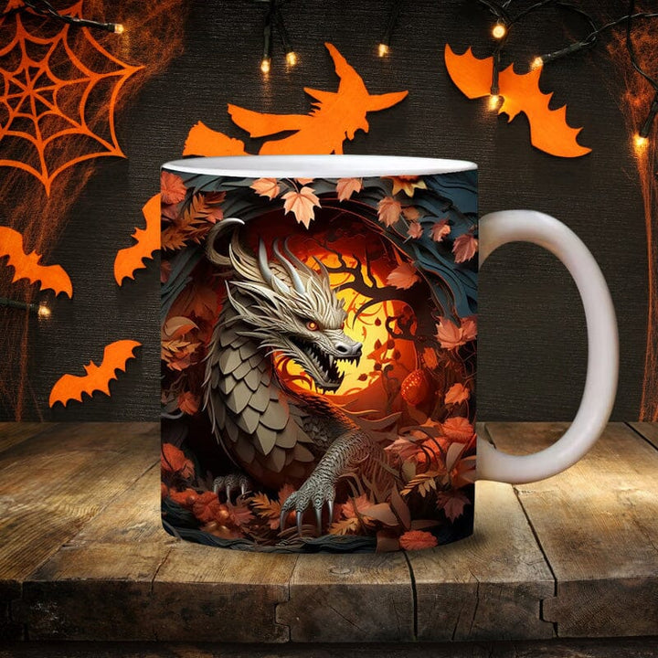 3D Dragon Cracked Hole Coffee Mug - FOFOPO