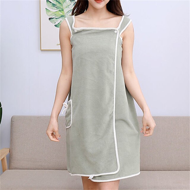 Plus Size 80-180 Catties Wearable Bath Towel Sling Bathrobe Bath Skirt Thickened Pure Cotton Absorbent - FOFOPO