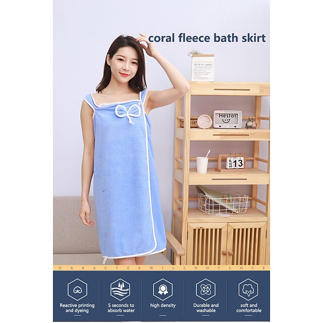 Plus Size 80-180 Catties Wearable Bath Towel Sling Bathrobe Bath Skirt Thickened Pure Cotton Absorbent - FOFOPO