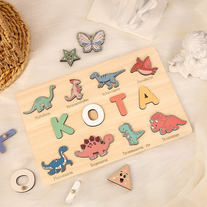 Customized Baby Name Dinosaur Puzzle - FOFOPO