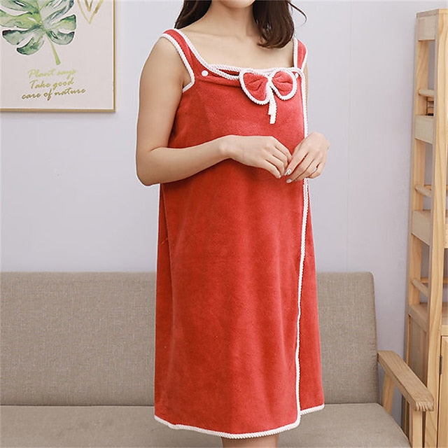 Plus Size 80-180 Catties Wearable Bath Towel Sling Bathrobe Bath Skirt Thickened Pure Cotton Absorbent - FOFOPO