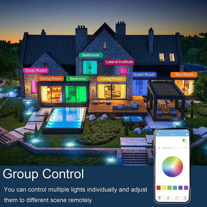 LED Music Ceiling Light – Dimmable Music Light, RGB Color Changing Light with App and Remote Control - FOFOPO