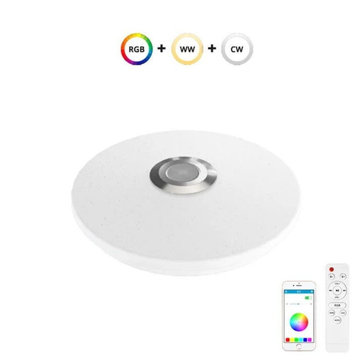 LED Music Ceiling Light – Dimmable Music Light, RGB Color Changing Light with App and Remote Control - FOFOPO