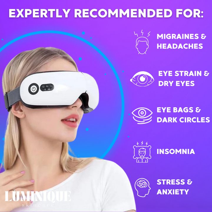 Cutting Edge Smart Technology Eye Massager-Relieves Headaches, Improves Sleep, Eases Eye Fatigue, Reduces Dark Circles - FOFOPO