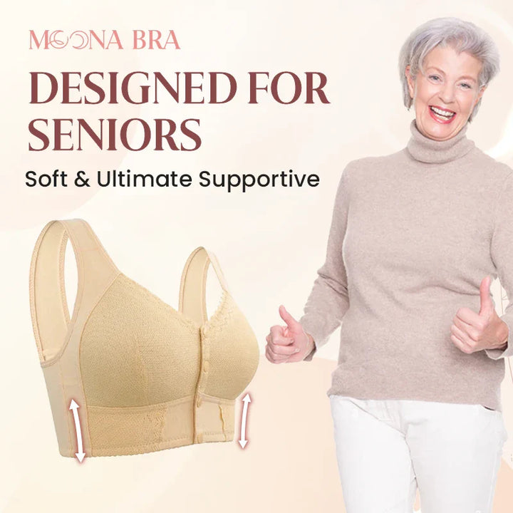 Moona Bra - Front Closure Breathable Bras For Seniors - FOFOPO