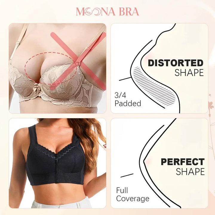 Moona Bra - Front Closure Breathable Bras For Seniors - FOFOPO