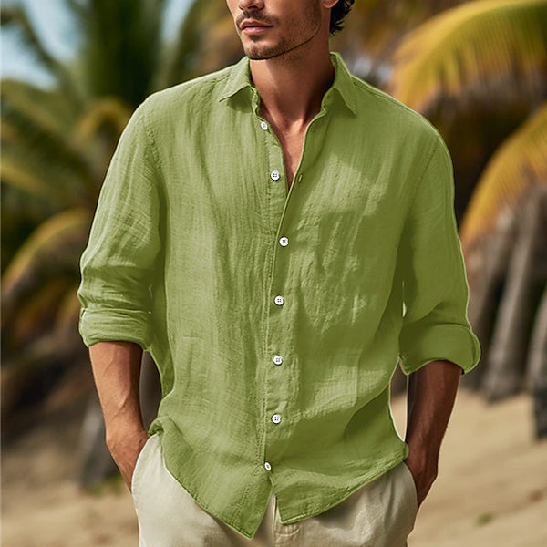 Men's Shirt Cotton Linen Summer Shirt
