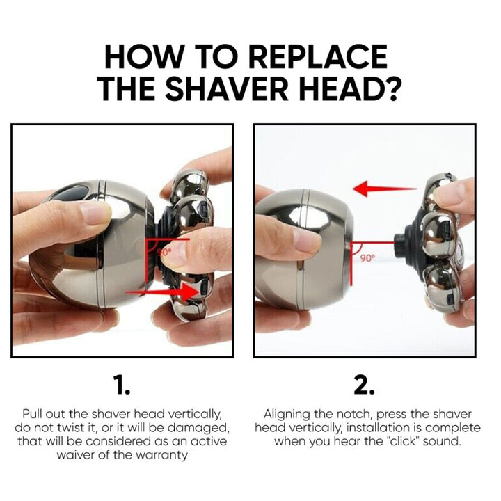 AirShave7 Wireless Head Shaver: Close, Comfortable Shave in Less than 2 Minutes - FOFOPO