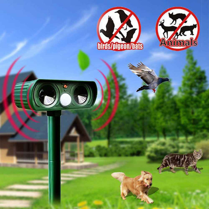 Solar Power Ultrasonic Animal Repellent & Deterrent - FOFOPO