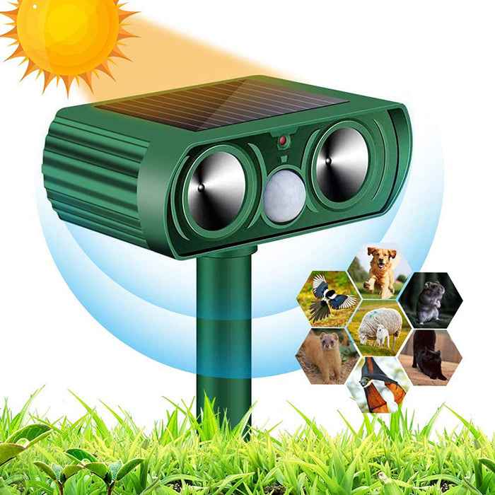 Solar Power Ultrasonic Animal Repellent & Deterrent - FOFOPO