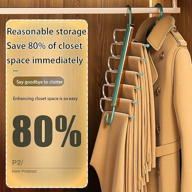 Folding Pant Rack Telescopic Multi-functional Pant Hanger Home Hanging Pant Special Pant Clip Wardrobe Storage Artifac - FOFOPO