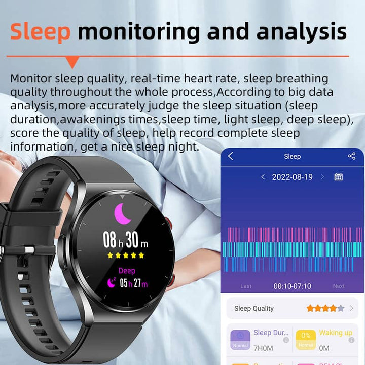 One-click Blood Glucose Blood Pressure ECG HRV Heart Measurement Suga Pro Health Smart Watch - FOFOPO