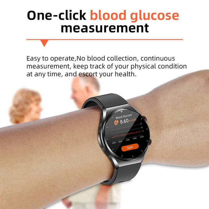 One-click Blood Glucose Blood Pressure ECG HRV Heart Measurement Suga Pro Health Smart Watch - FOFOPO