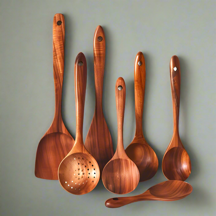 Wooden Teak Utensil Set - FOFOPO