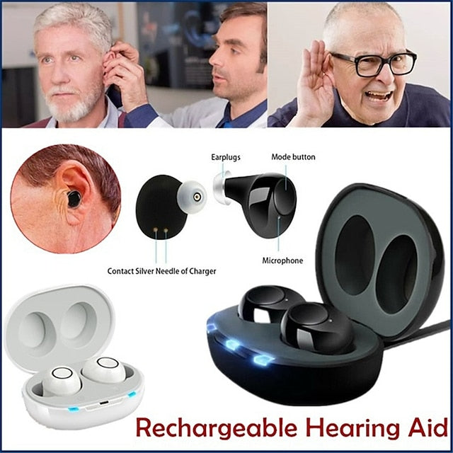 Invisible Rechargeable ITE Mini Hearing Aid - FOFOPO