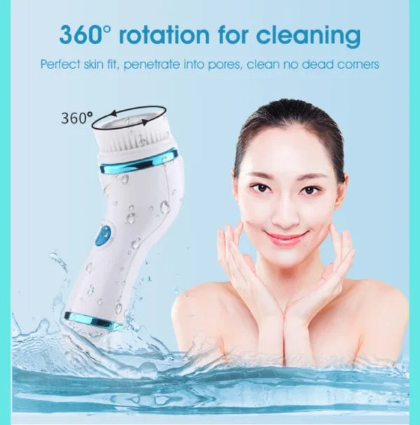 4 in 1 Electric Cleansing Brush Multi-Function Face Massager Deep Cleanser - FOFOPO