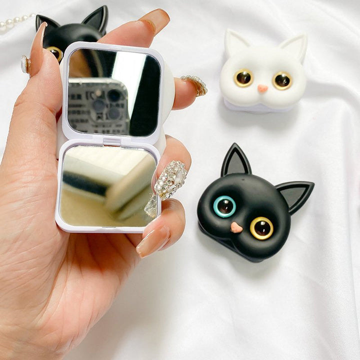 3D Cute Kitten Phone Holder with mini Mirror - FOFOPO