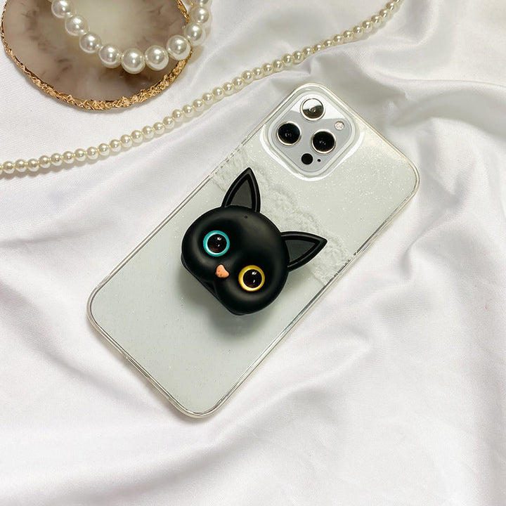 3D Cute Kitten Phone Holder with mini Mirror - FOFOPO