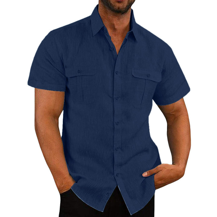 Stretch Short Sleeve Shirt with Pockets - FOFOPO