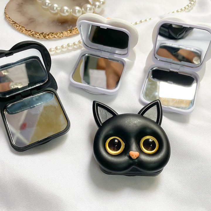 3D Cute Kitten Phone Holder with mini Mirror - FOFOPO