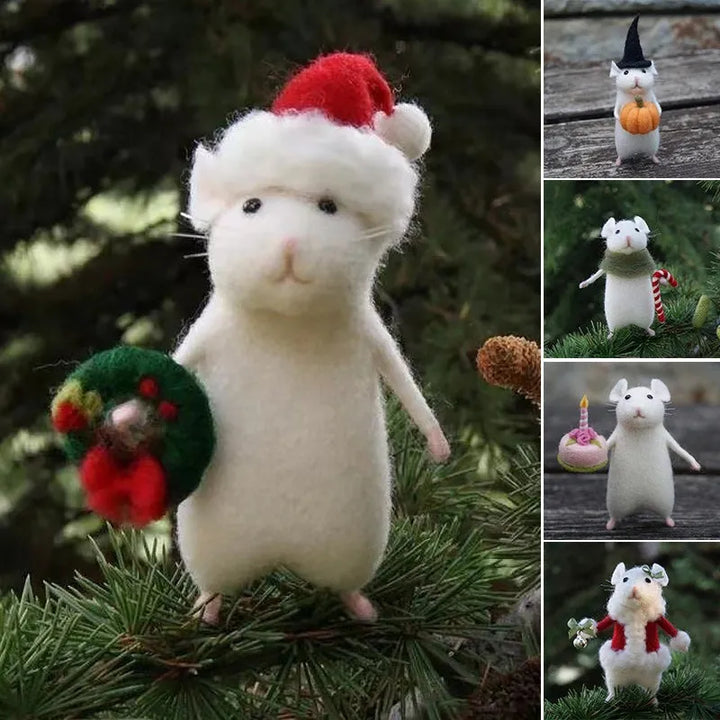 🐭Cute Felt Mouse Ornament - FOFOPO