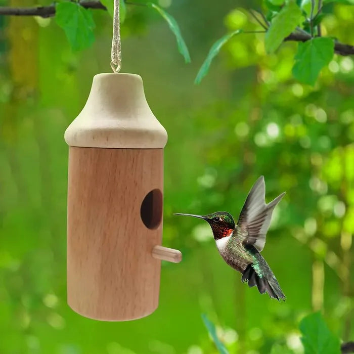 🐦WOODEN HUMMINGBIRD HOUSE-GIFT FOR NATURE LOVERS - FOFOPO