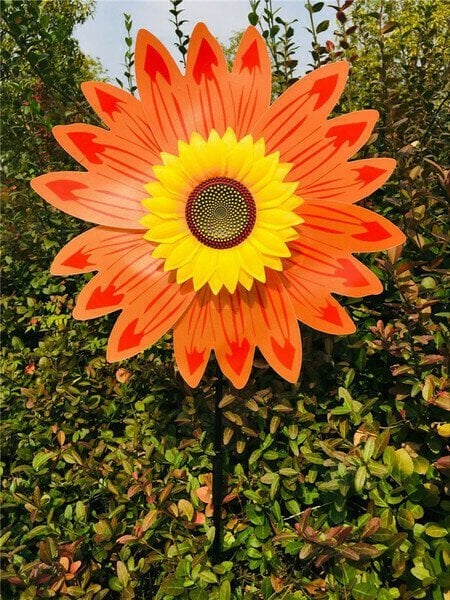 Super Big Sales -Sunflower windmill-for Decoration Outside Yard Garden Lawn - FOFOPO