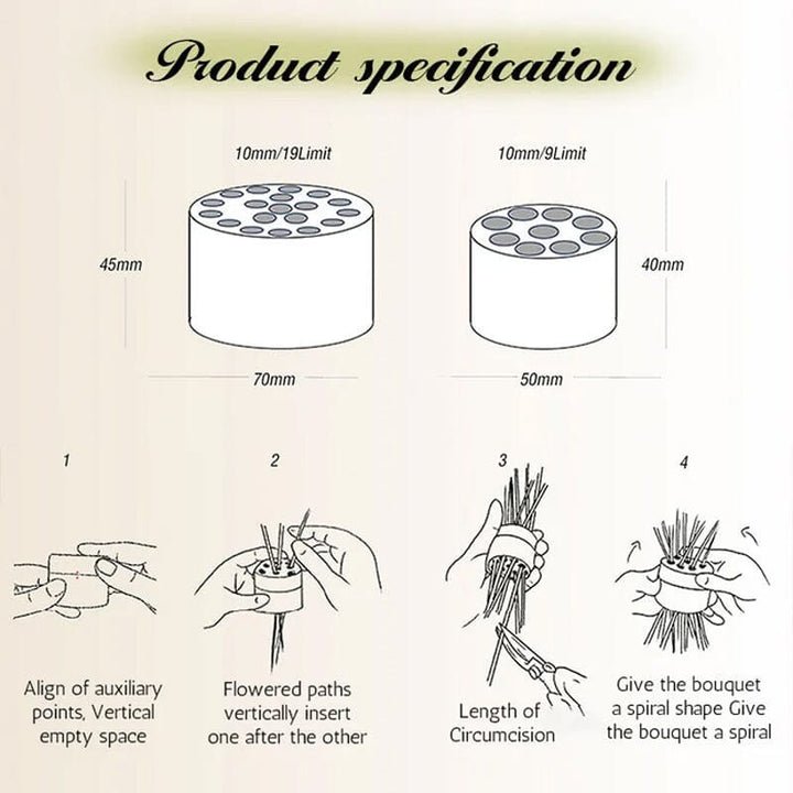 Spiral Ikebana Stem Holder - FOFOPO