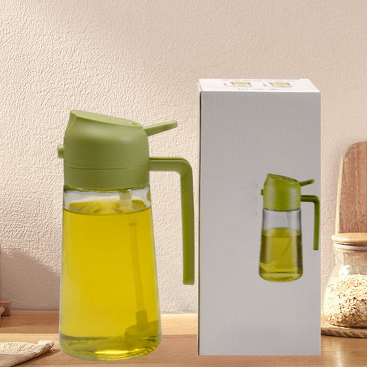 Oil Sprayer for Cooking, 2 in 1 Olive Oil Dispenser Bottle for Kitchen - FOFOPO