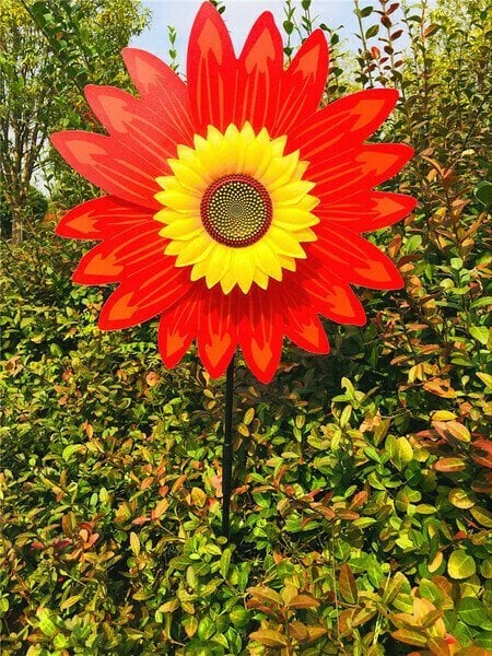 Super Big Sales -Sunflower windmill-for Decoration Outside Yard Garden Lawn - FOFOPO