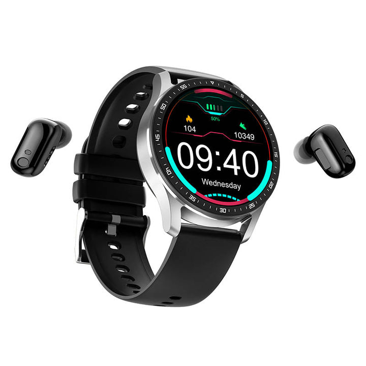 Waterproof Smart Sports Watch with Integrated Earphone - Versatile Fitness Companion for Android & IOS Users, Ideal for Active Lifestyles - FOFOPO