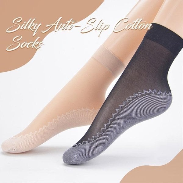 Silky Anti-Slip Cotton Socks💖Buy 3 Get 2 Free (5 pairs) 💖 - FOFOPO