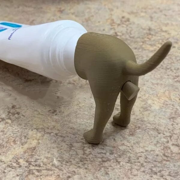 🐶 Pooping Dog Butt Toothpaste Topper | Funny Gift - FOFOPO